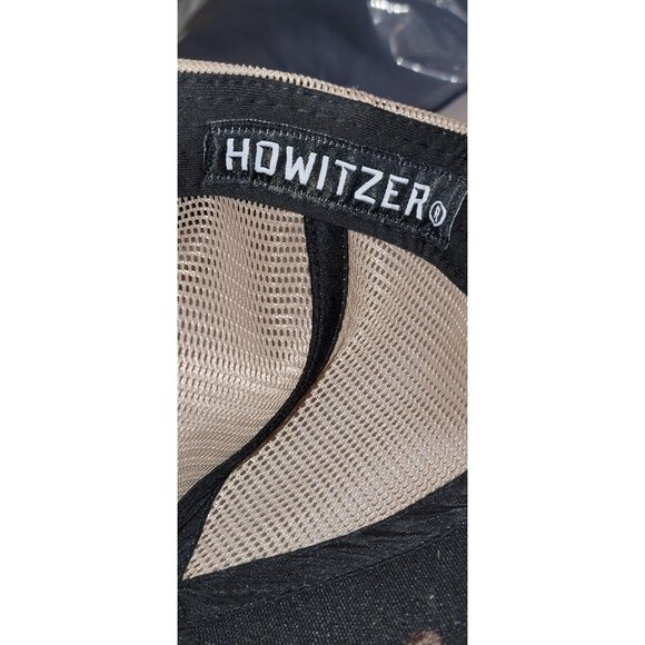 Howitzer Trucker Hat “We the People” Leather Patch Olive Green Tan Mesh Snapback